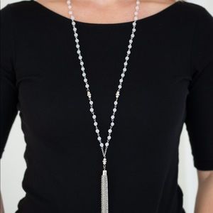 Tassel takeover white necklace